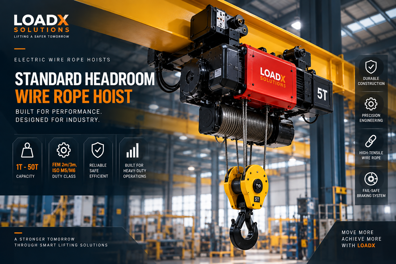 Standard Headroom Wire Rope Hoist